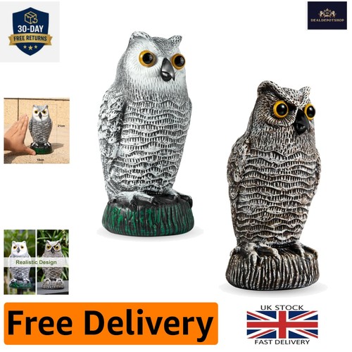 Solar powered realistic owl - solar-powered,