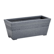 Milano Trough Planter 58cm Plastic Garden Pot Frost Resistant Ash or Stone New