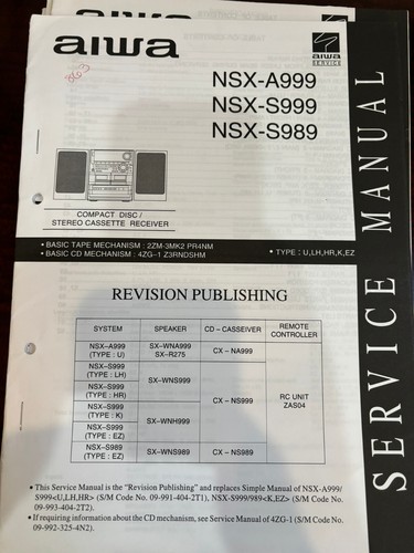 Aiwa nsx a999 s999 - aiwa, nsx-s999