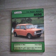 Austin Morris Mini Car Repair Manual. Autodata, From 1959.