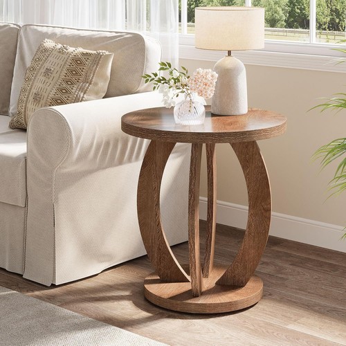 Round end table modern - round,