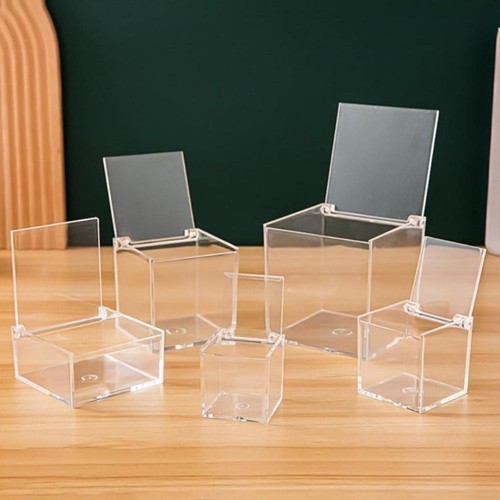 With lids acrylic box - with,