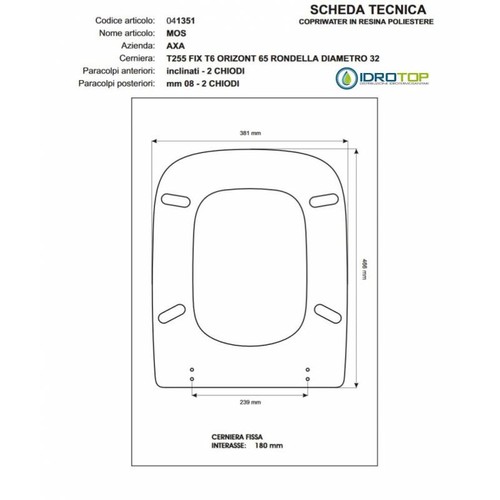 Toilet seat mos axa - toilet,