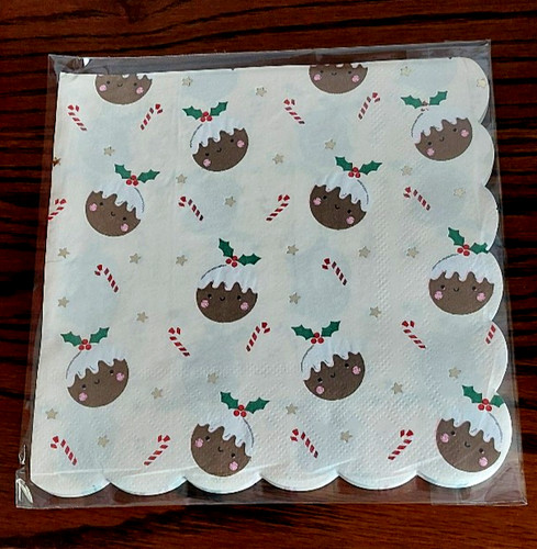 Napkins christmas puddings - napkins,