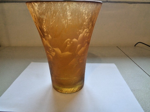 Vintage swedish art glass vase - vintage,