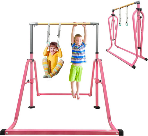 Adjustable kids gymnastics bar - adjustable,
