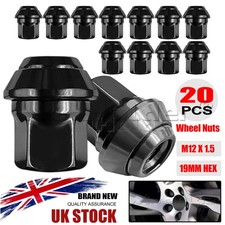 Black 20Pcs Wheel Nuts For