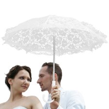 White Lace Umbrella Wedding Parasol White Decorative Umbrella For Photo Party
