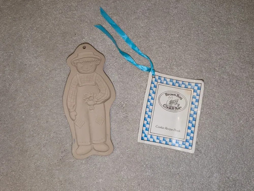 Vintage brown bag cookie art - vintage,
