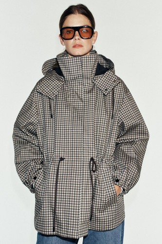 Zara check hooded - , jacket