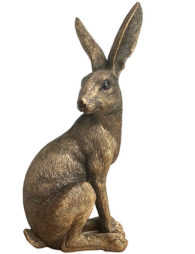 Bronze hare ornament 22cm - bronze,
