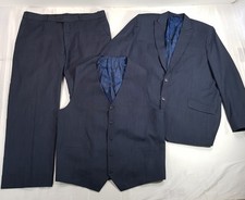 MENS 3 PIECE SUIT SET NAVY &