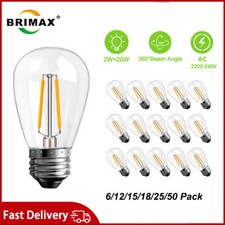 LED E27 Edison Bulb S14 2W=20W