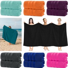 2 X Big Super Jumbo Bath Sheets 100% Egyptian Cotton Soft XXL Bath Towels Set