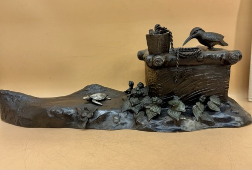 Japanese meiji bronze silver - meiji, &