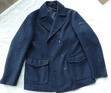 Hackett 90% Wool Peacoat - Mens - Size L - Navy Blue