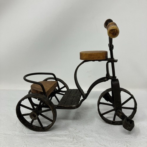 Vintage rustic metal tricycle - vintage,