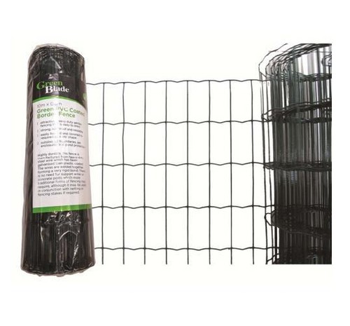 10m garden green pvc coated - pvc,