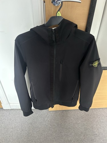 Stone island black soft - black, shell