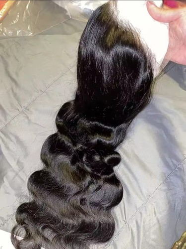 Human hair lace front - wig, 13x6