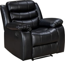 Roma Recliner Sofa Black Grey