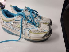 SKECHERS Shape-ups Womens White Blue Athletic Toning Shoe Sz 10