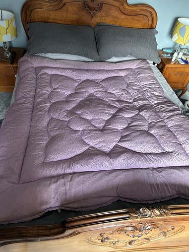 Vintage satin lilac - vintage, feather