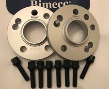 20mm BIMECC ALLOY WHEEL SPACERS + 8 X M12X1.5 BLACK BOLTS VAUXHALL 2 4X100 56.