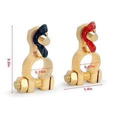 2Pcs Car Battery Terminal Connector Quick Release Disconnect Positive Negative