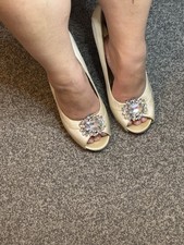 Peep Toe Ivory Bridal High