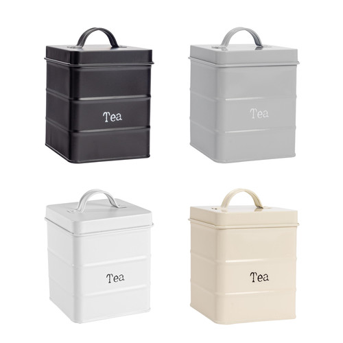 Tea storage canister metal - storage,