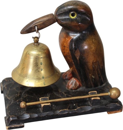 Vintage wooden bird - vintage, doorbell