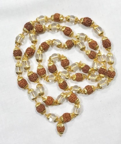 Rudrax spatik gold plated - rudrax, &