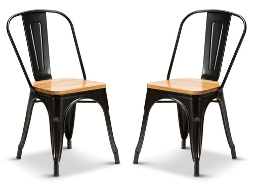 Matt black oak wood seat - 2,