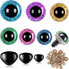 90Pcs 10-20Mm Large Safety Eyes and Safety Noses for Amigurumi Crochet Animals C