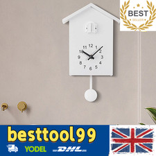 Modern Cuckoo Clock Bird Wall Clock House Quartz Decor White Intelligent ABS top