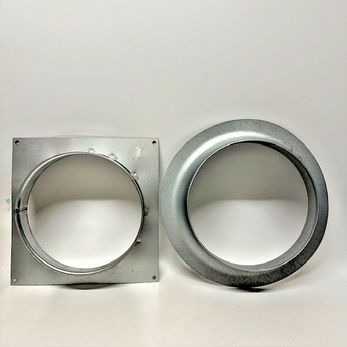 Metal ducting wall plate - wall,