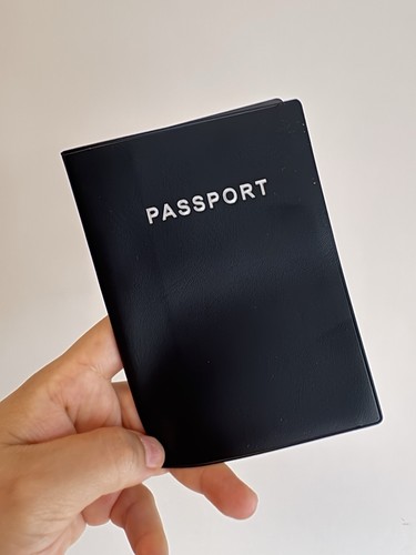 Black passport cover wallet - passport,