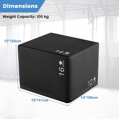 Foam plyo jump box with - 3, in