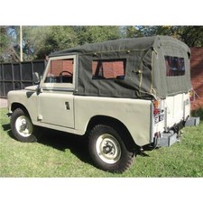 LAND ROVER SERIES 2 2A AND 3 SWB FULL CANVAS HOOD WITH WINDOWS IN KHAKI