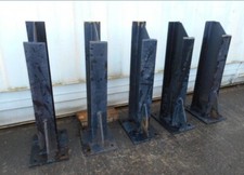 Used  Crash Barrier / Armco Post 700 mm High - Black i Bolt Down 152mm x 89mm