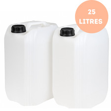 2 x 25L Heavy Duty Water Container Stackable Plastic HDPE Food Safe Jerry Can 