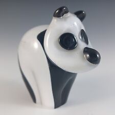 LABELLED Wedgwood Glass Panda Bear Paperweight SG421