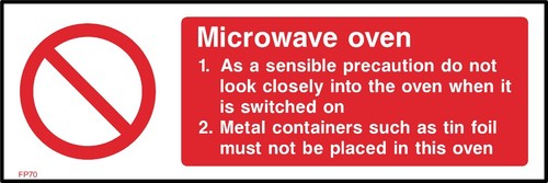 Microwave oven sign sticker - microwave,