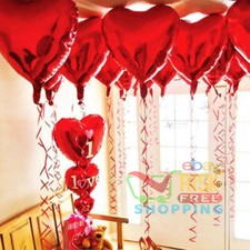 10X Red Heart Love Foil Helium