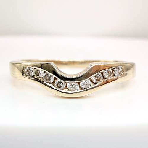 9ct gold diamond - gold, wishbone