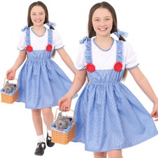 CHILDS KANSAS GIRL COSTUME FAIRYTALE SCHOOL BOOK DAY KIDS DOROTHY FANCY DRESS