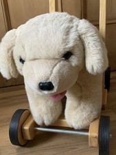 Superb Vintage Mulholland & Bailie Push Along Ride-on Labrador Dog Baby Walker