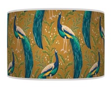 Peacock Mustard Teal turquoise Lampshade Pendant Lamp Shade Handmade #238