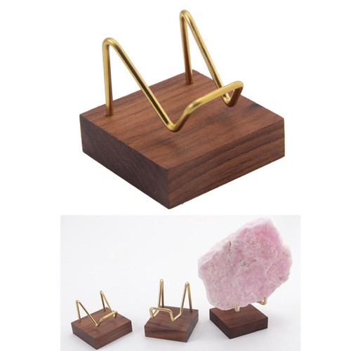 Brass arm wooden base - base, display